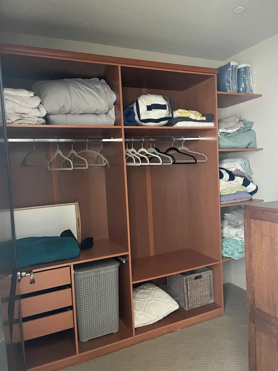Spacious walk-in closet in second bedroom.