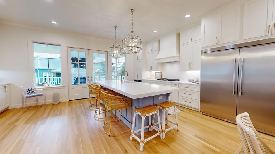 stunning kitchen with additional seating for 5