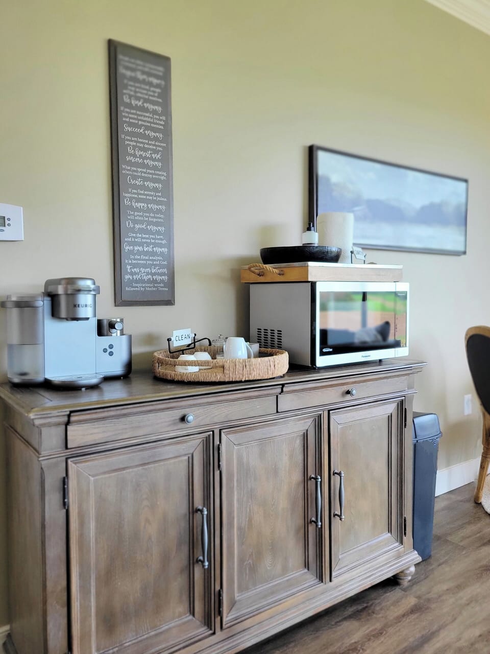 Bedroom 1 - Coffee Bar and Microwave 