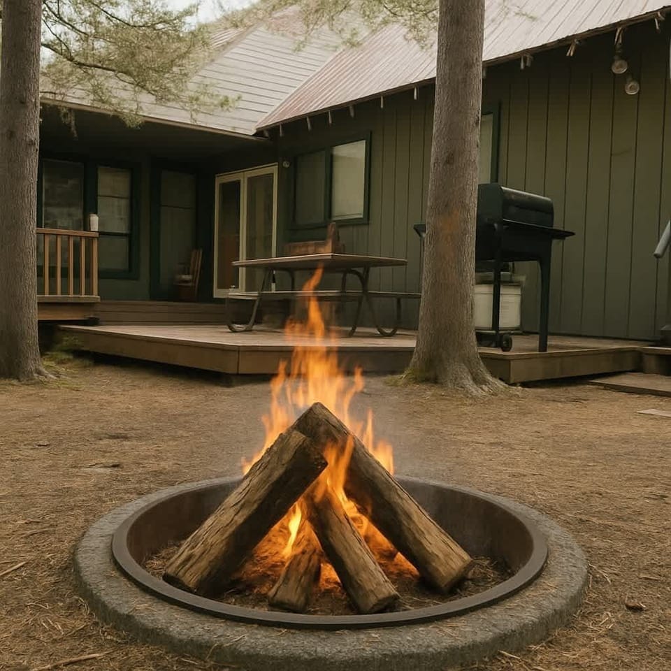 Enjoy the fire pit at night.