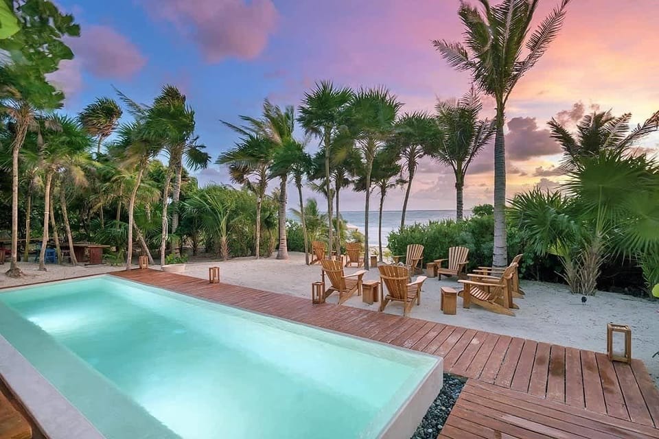 Outdoor Pool bySunset