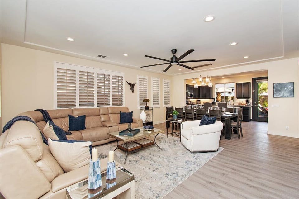 Open living room for group hangouts