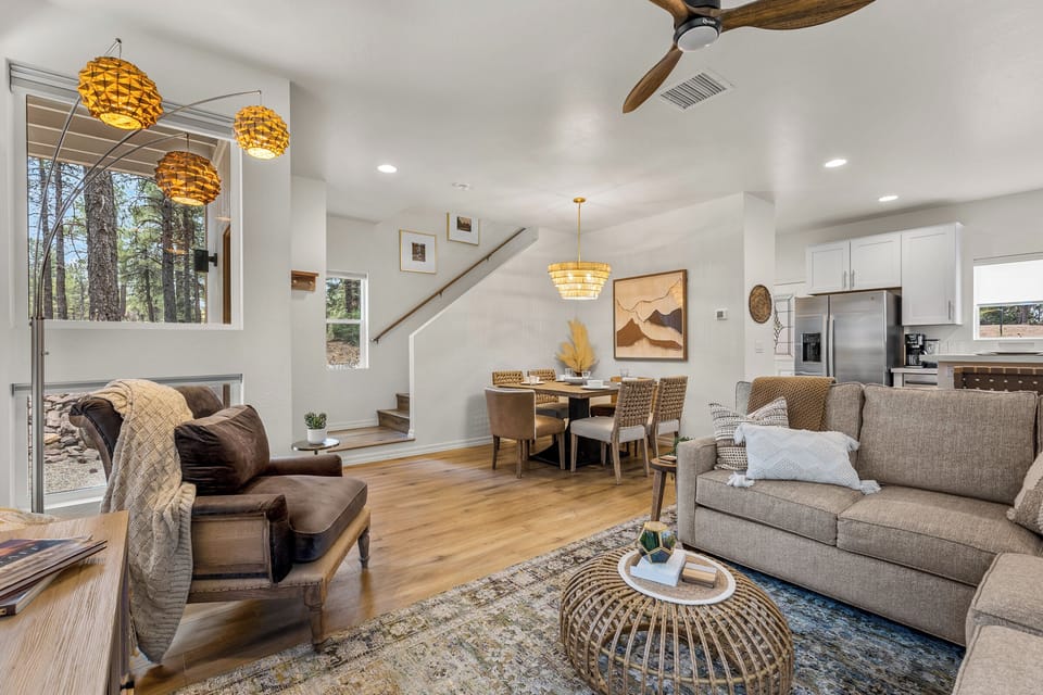 This open floor plan is light and bright