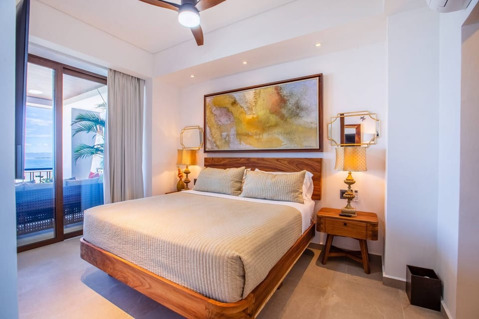 Comfortable king size bed in the master bedroom