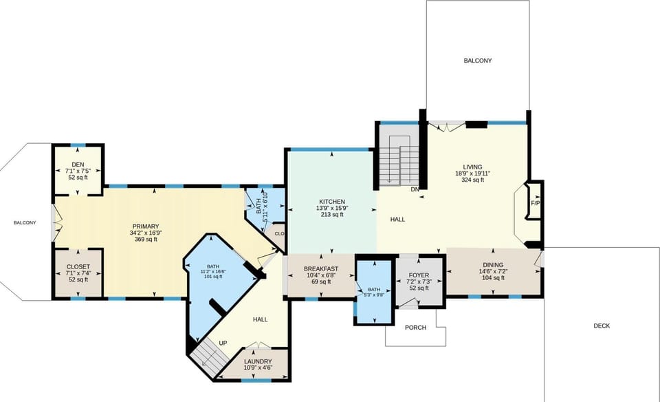 Main level floor plan