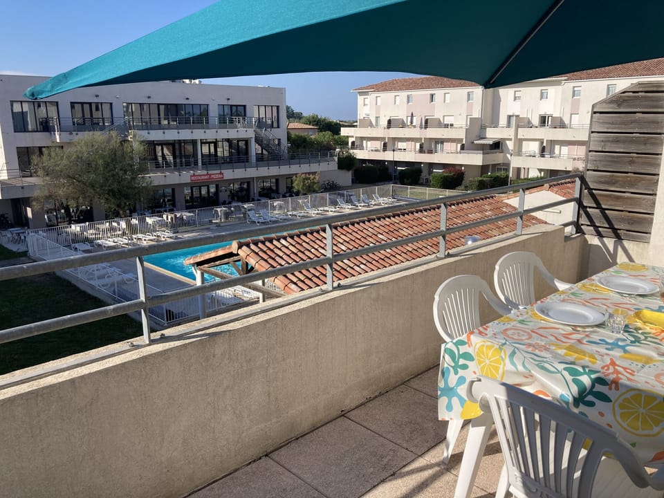 Pleasant terrace to enjoy meals outside