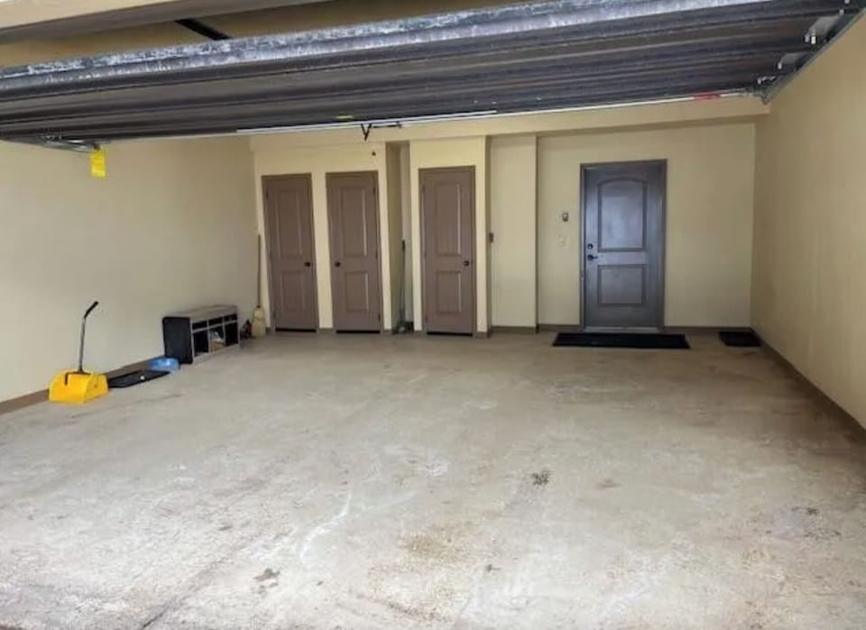 Private garage, with entry to living space 