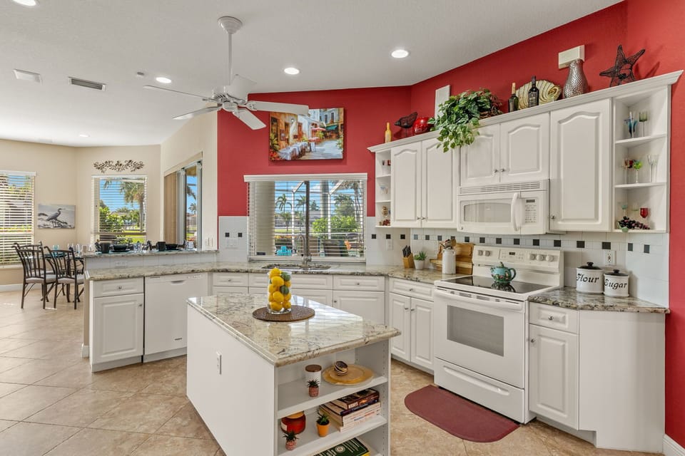 The kitchen is fully equipped