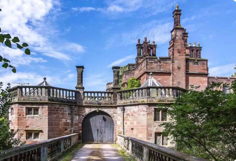 View of the Castle across the Moat Bridge