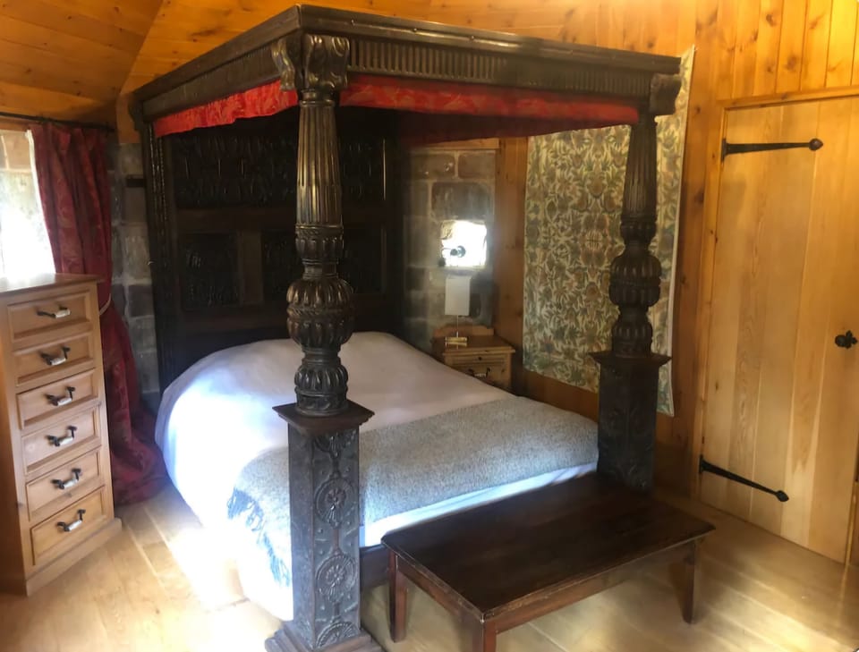 Bed in upstairs in one of the castle turrets