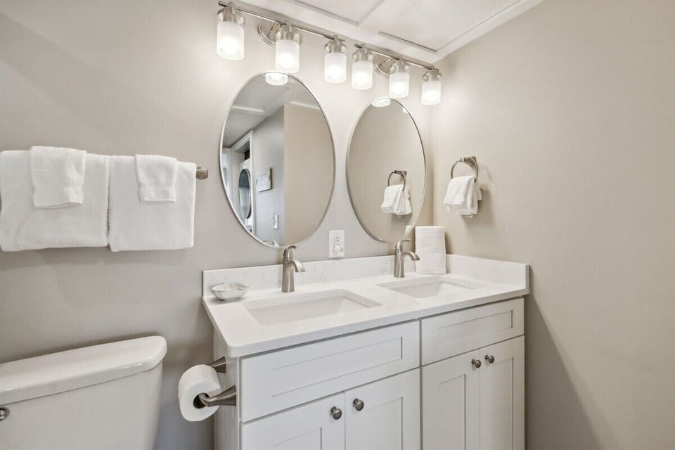 Double Vanity in Primary Bathroom (hair dryer provided)