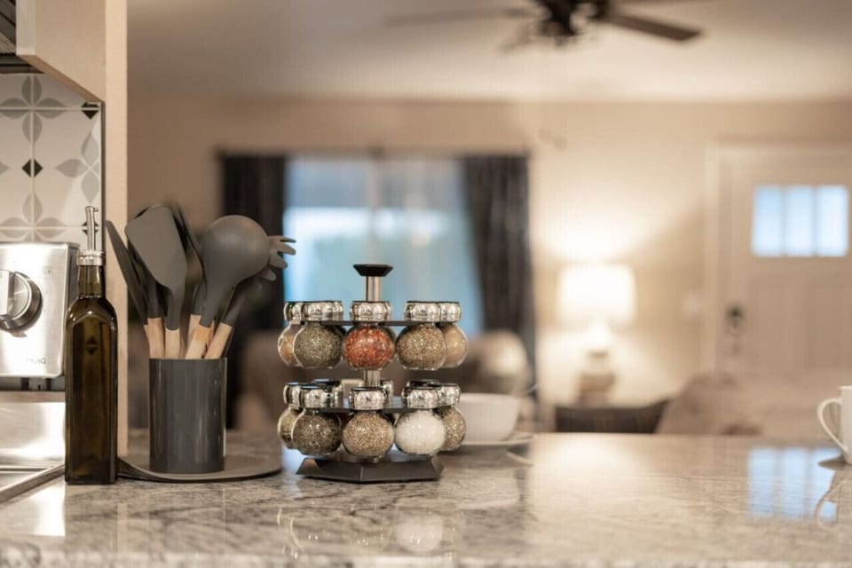 Well-stocked spice rack