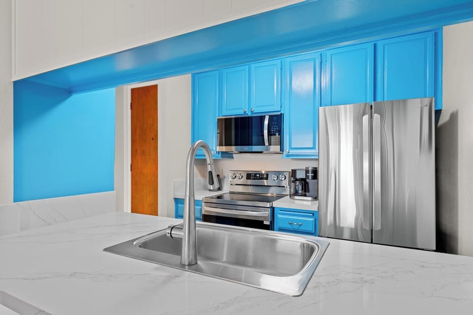 All new stainless steel appliances