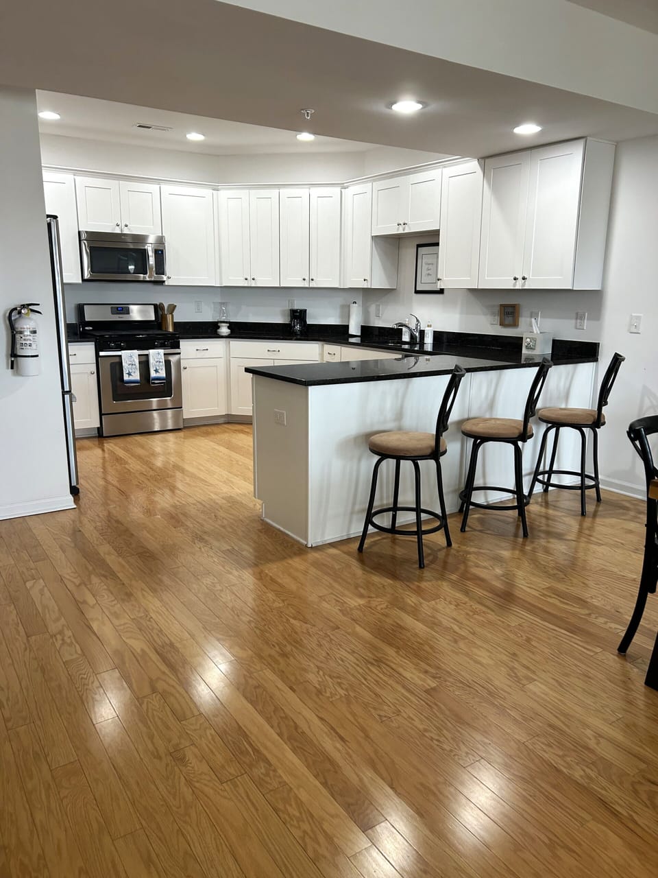 Spacious beach house kitchen-perfect for cooking, gathering, and vacation fun!