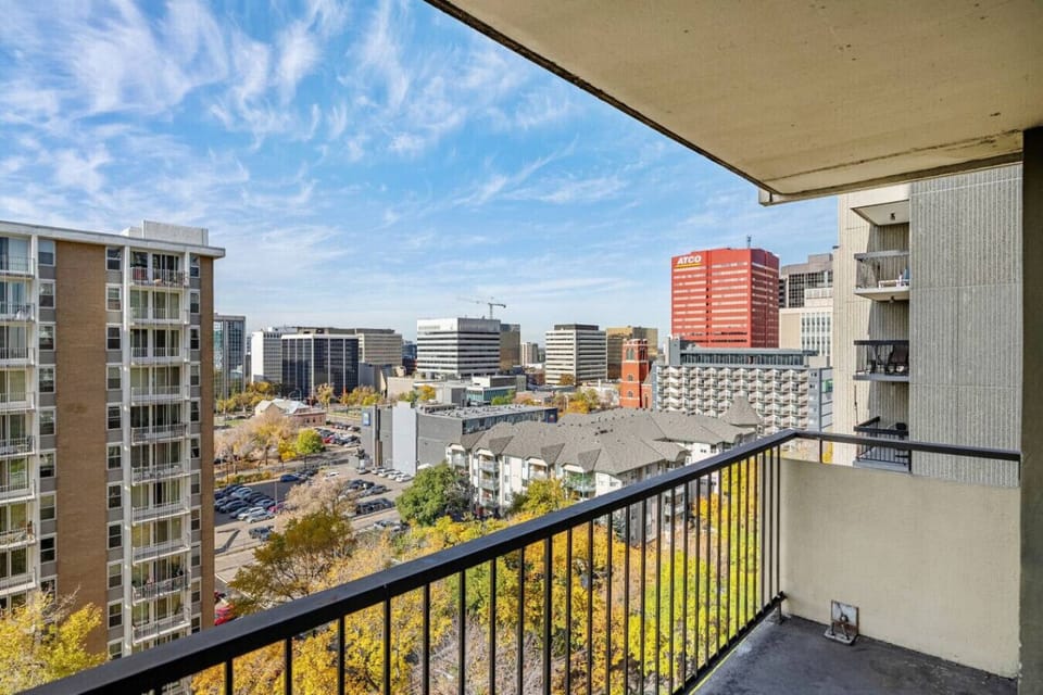 Outside view of downtown from the balcony.