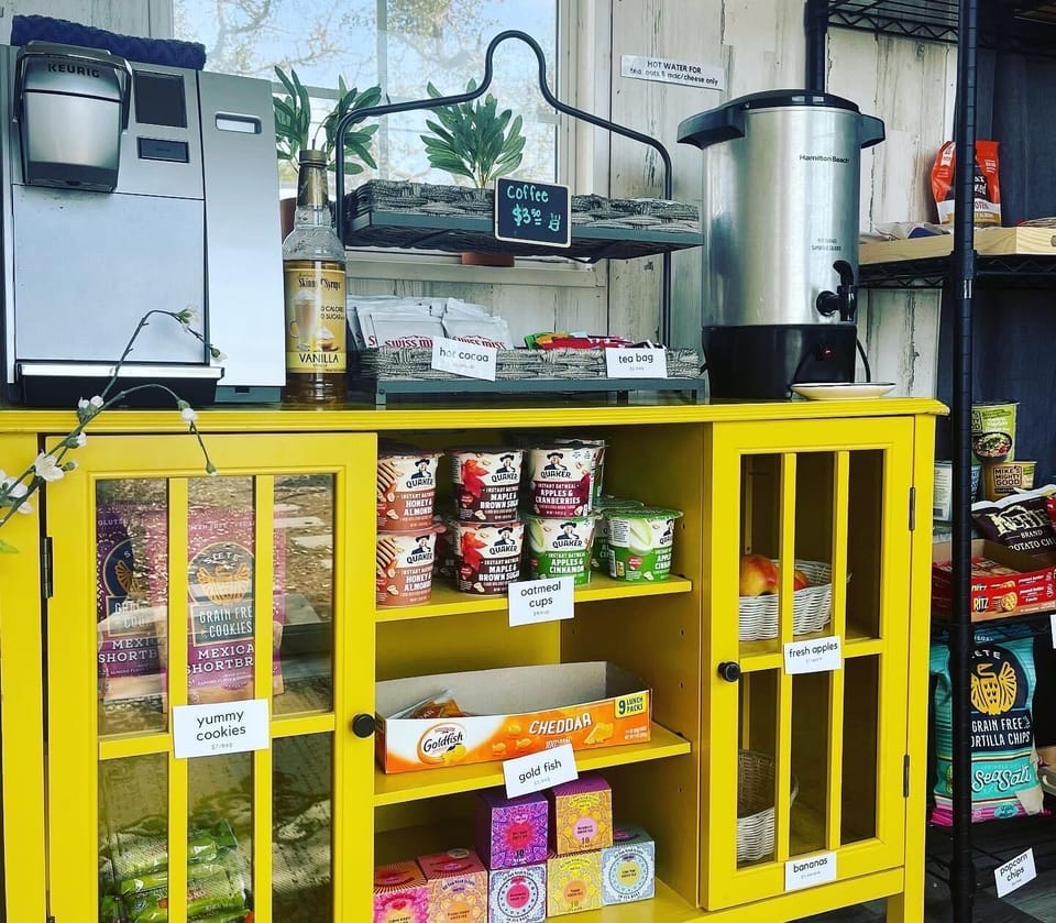 Grab-and-Go Cafe open 24/7 purchase with cash or by Venmo