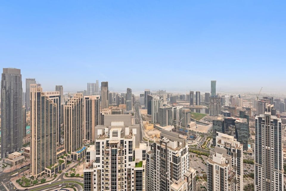 City View: Enjoy stunning panoramic views of Dubai`s skyline from your private retreat!