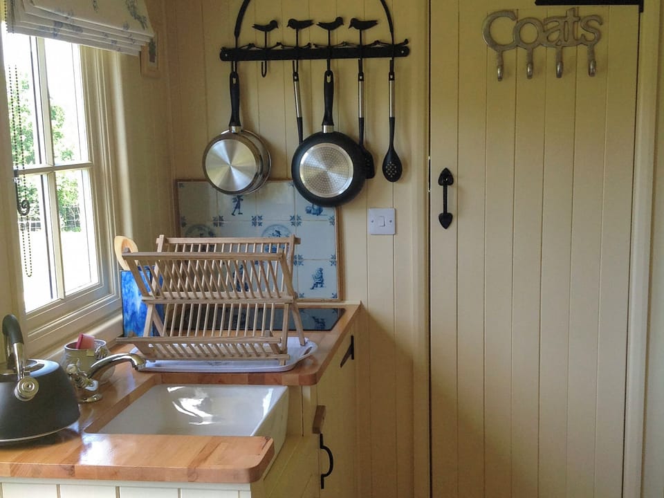Kitchen area | Beeches Shepherd Hut, Harleston