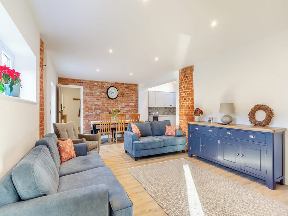 Open plan living space | The Milling Shed - Little Corkhill Farm Holidays, Newark