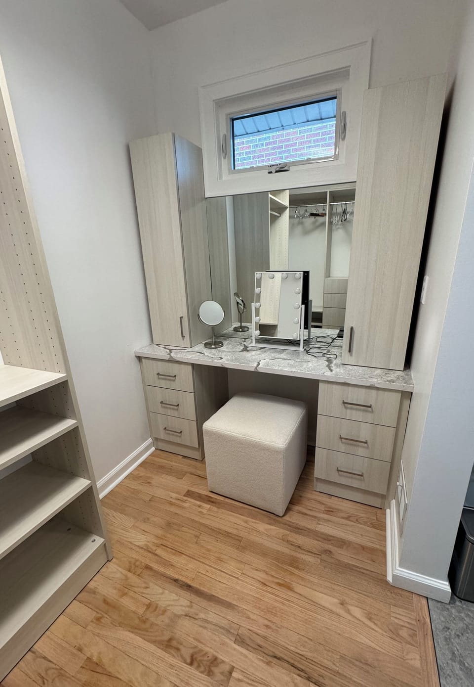 Master BR vanity/makeup and closet
