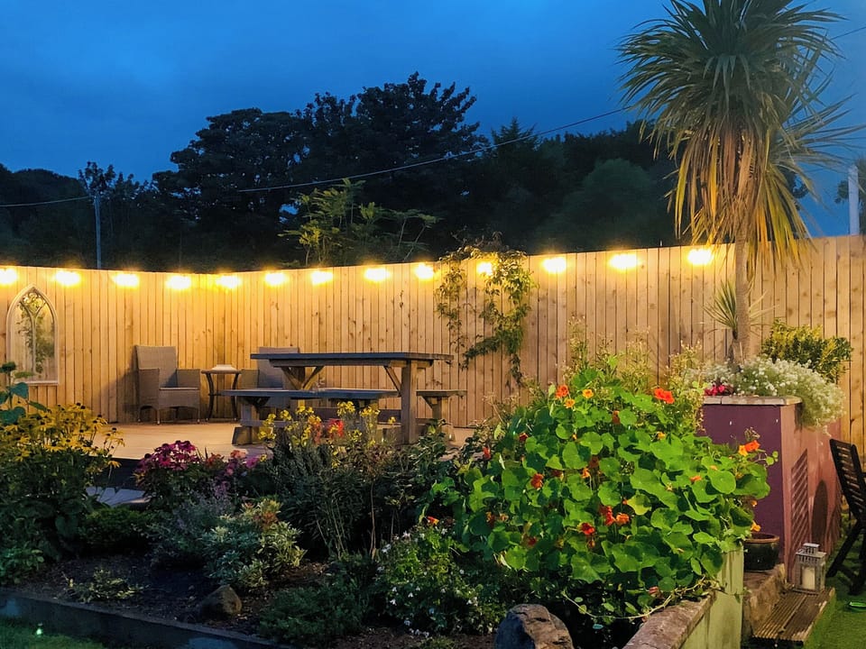 Peaceful sitting-out-area | 2 Northbank Cottages, Whiting Bay, Isle of Arran