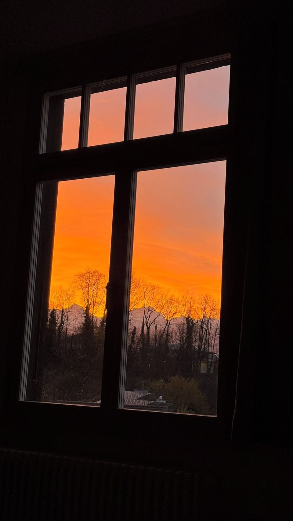 View to Eiger, Mönch and Jungfrau from the main bedroom