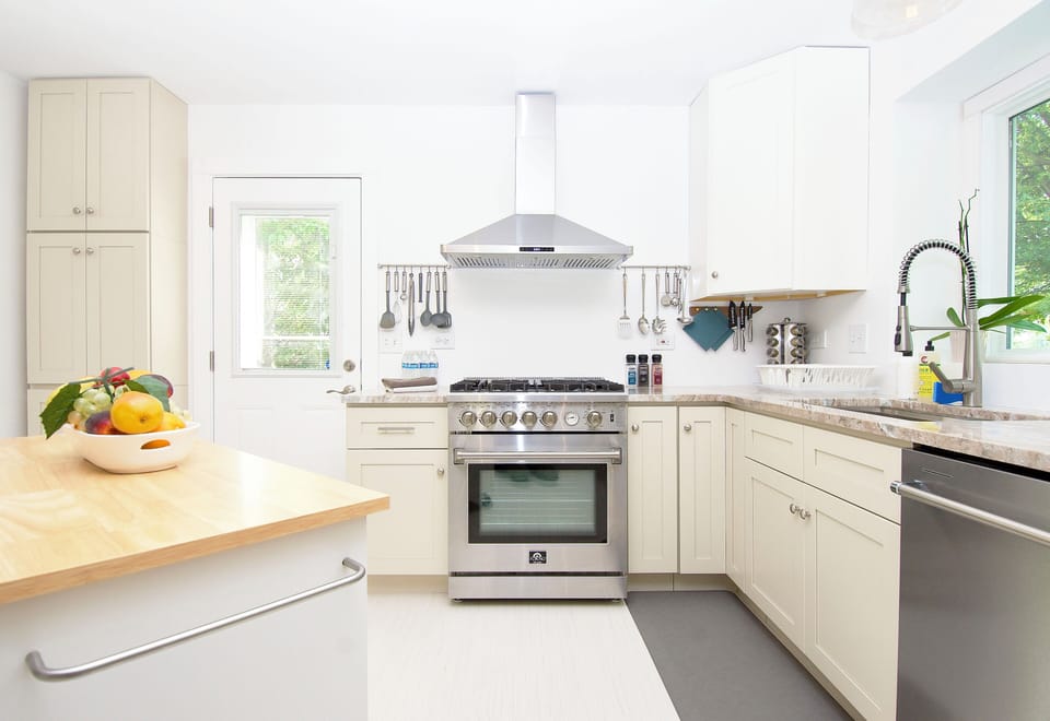 This beautiful stainless steel Forno gas range was built in Italy.