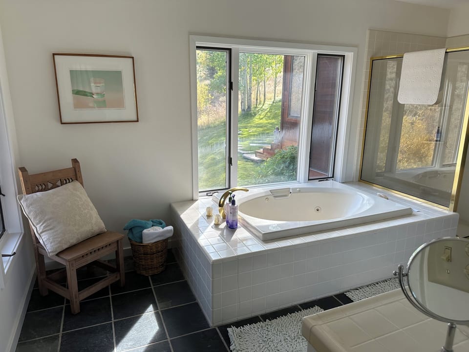 Primary Bath / Jacuzzi bath, Shower and Toilet
