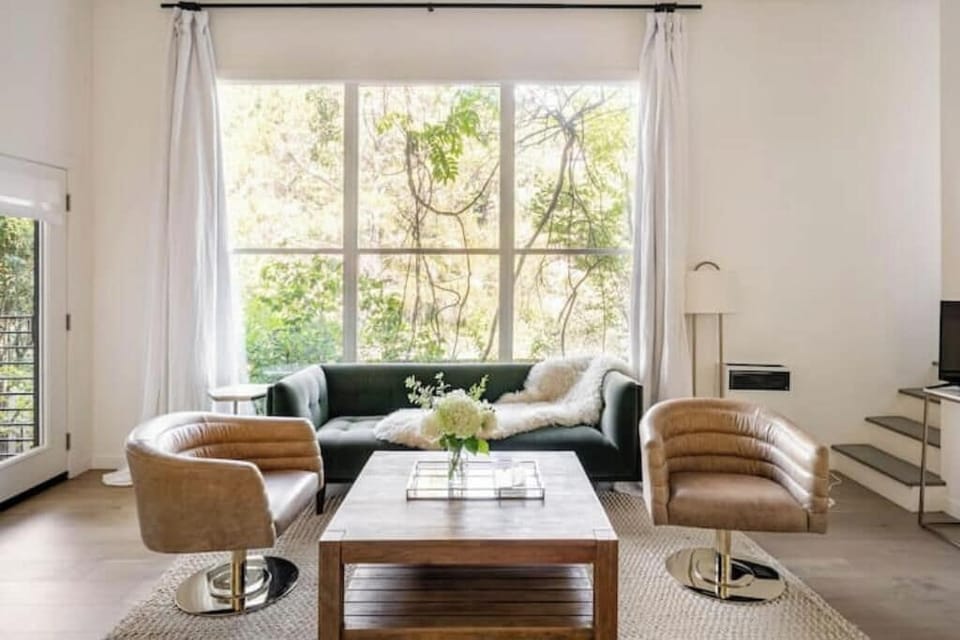 Living area with views into the canyon