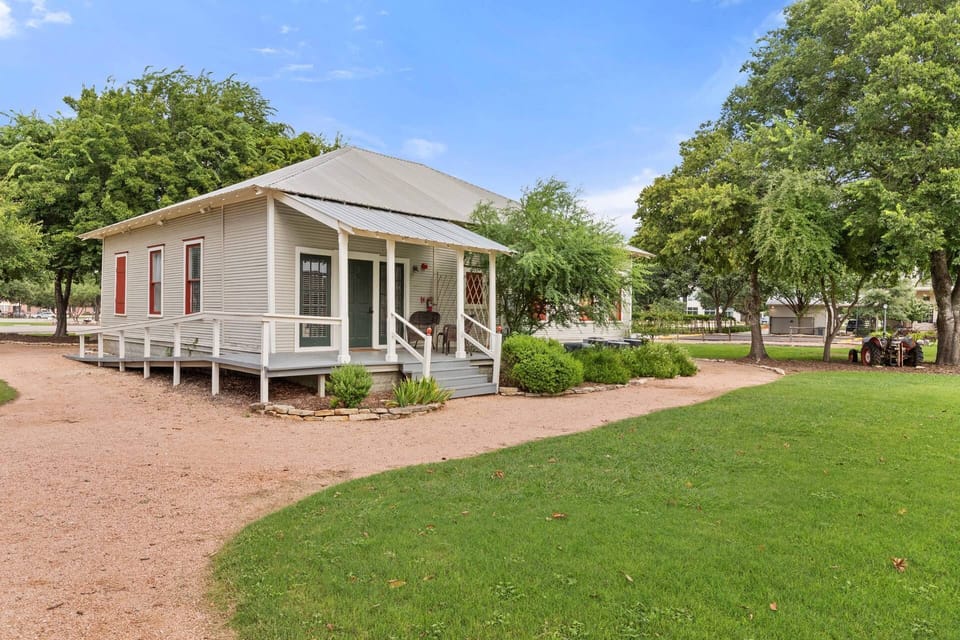 The convenient ramp provides easy access to the private guest entrance of #15 The Back Porch, ensuring a smooth arrival.