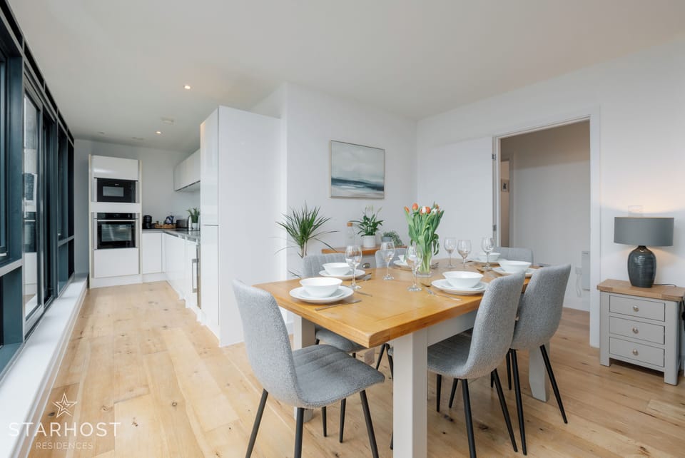 With a dining space that guests might expect in their own homes