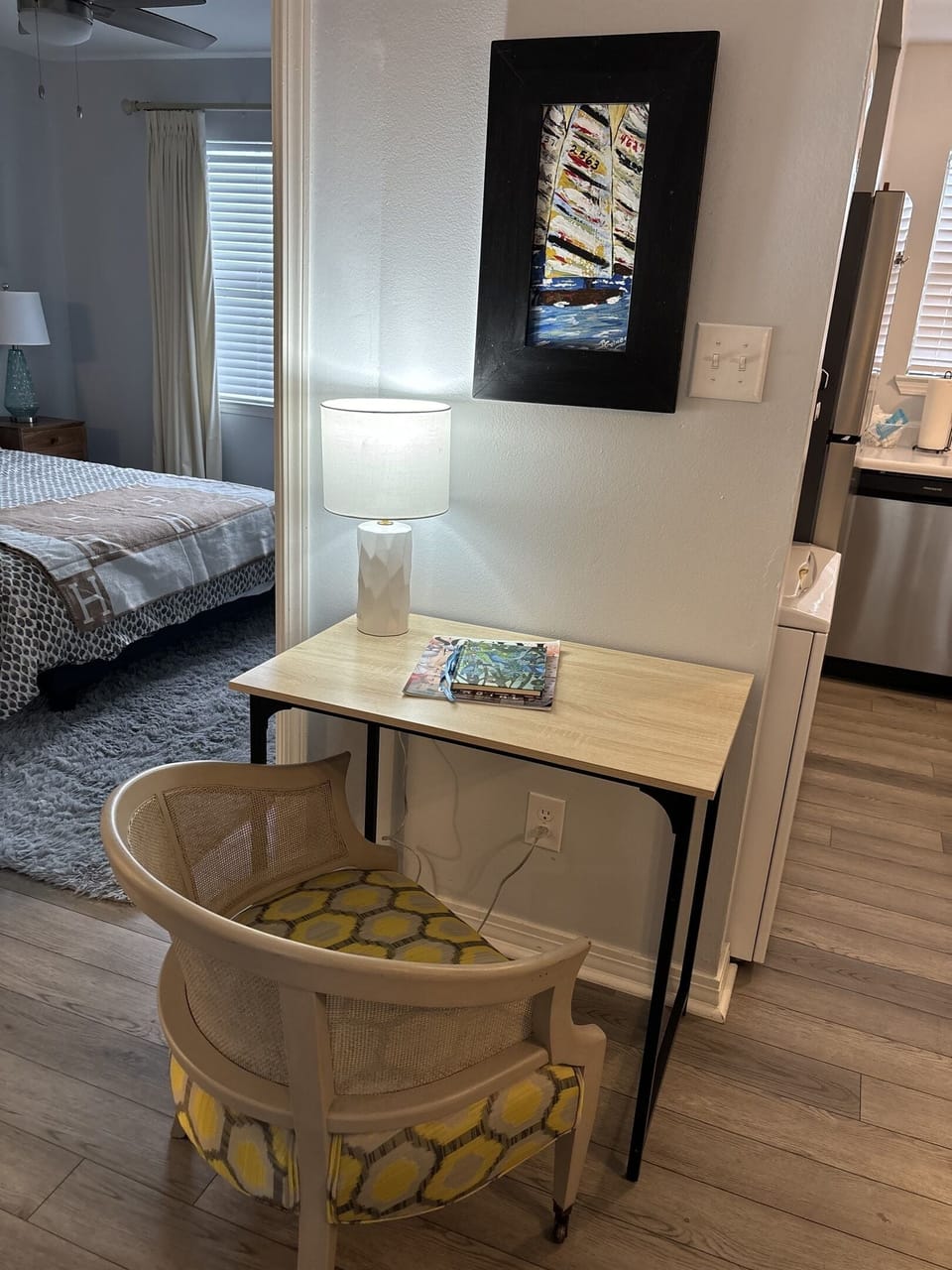 Desk area to work from.