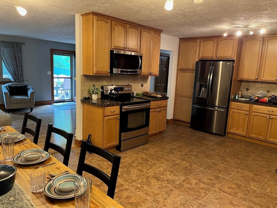 A view of the upstairs kitchen