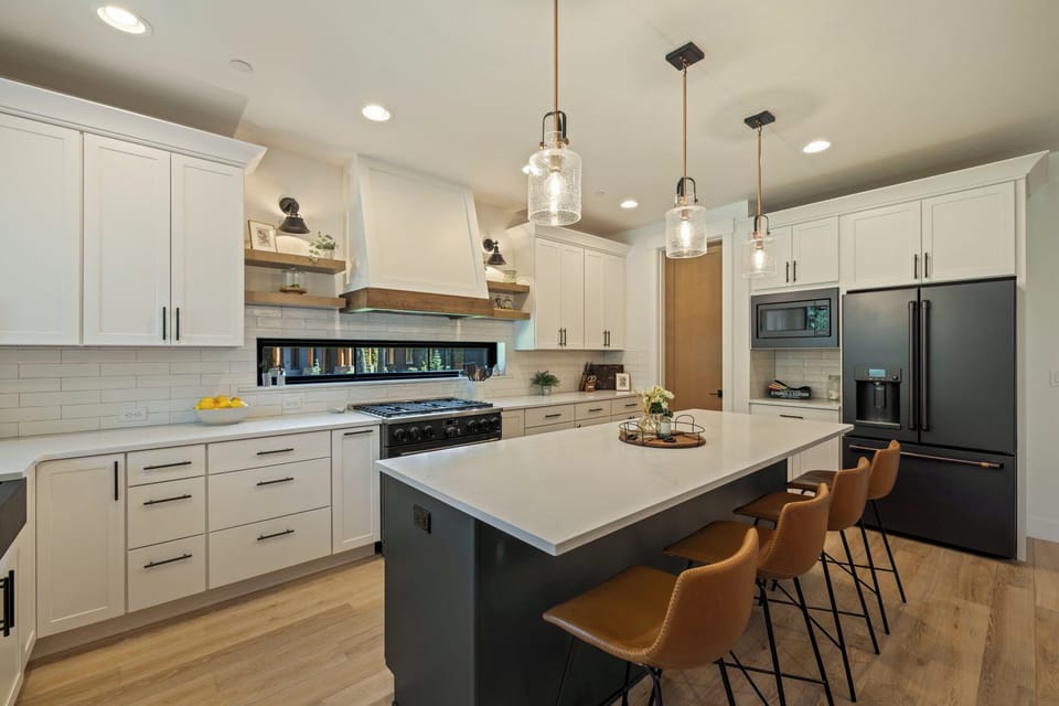Kitchen – Double Fridge + Storage for Extended Guest Comfort