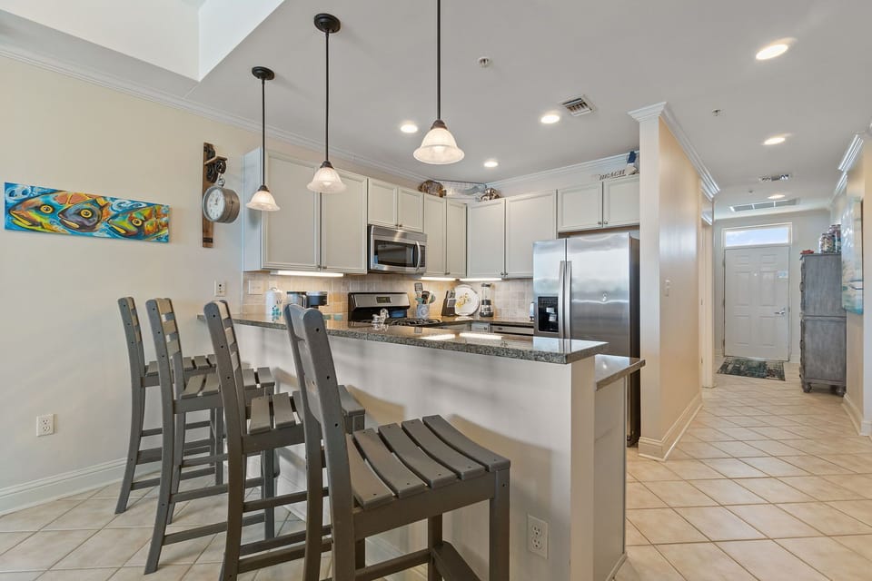 Bar seating for four