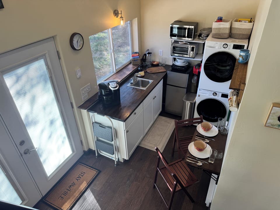View from Loft into Kitchen