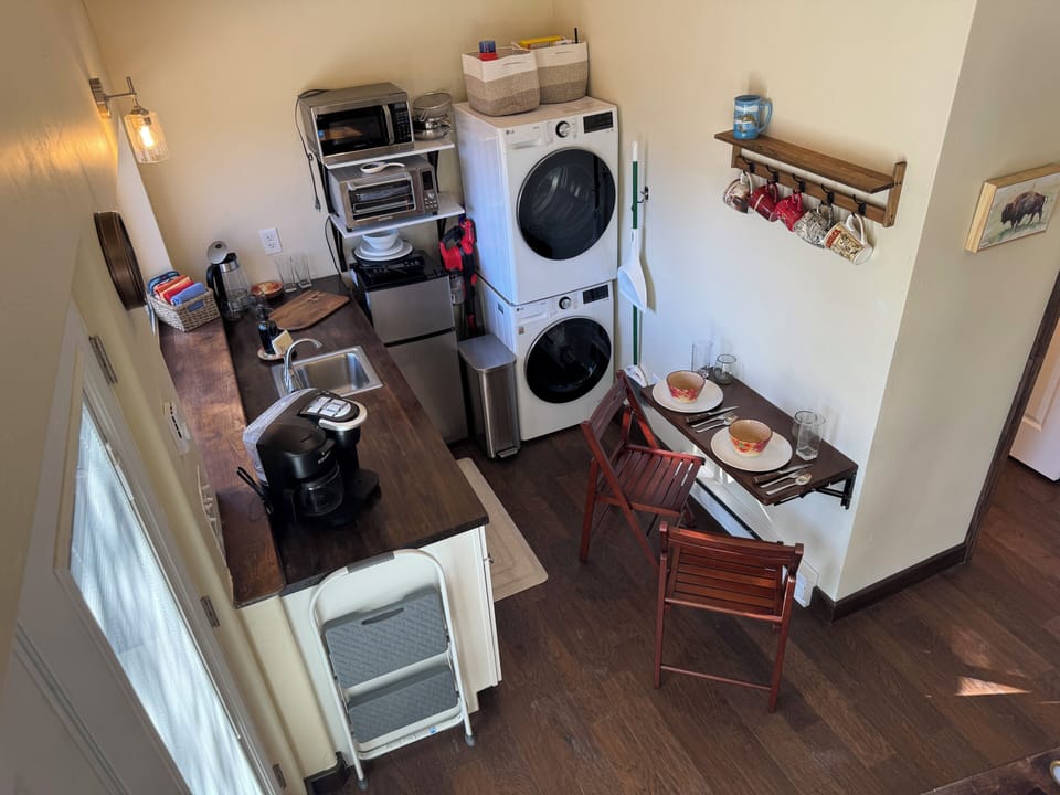 View from Loft into Kitchen