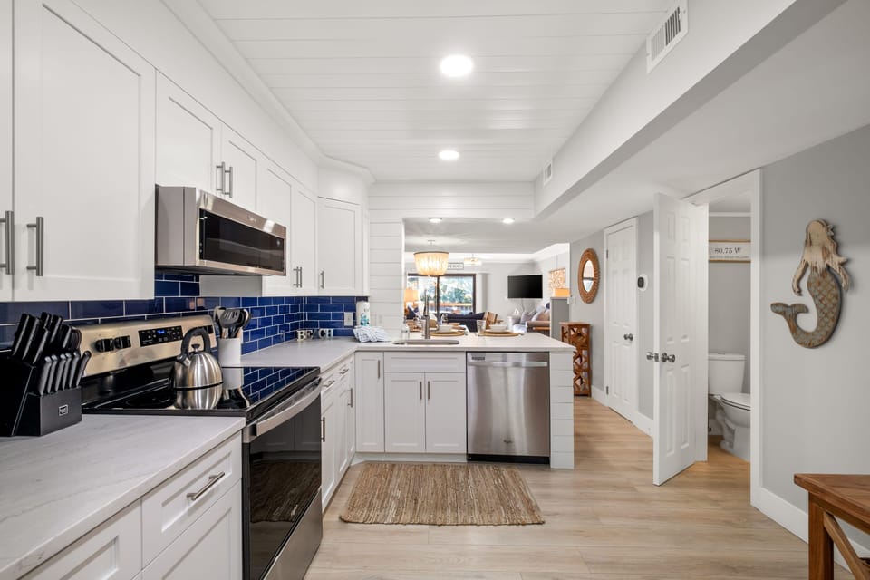 Newly updated kitchen - stocked with everything you need for a great vacation!