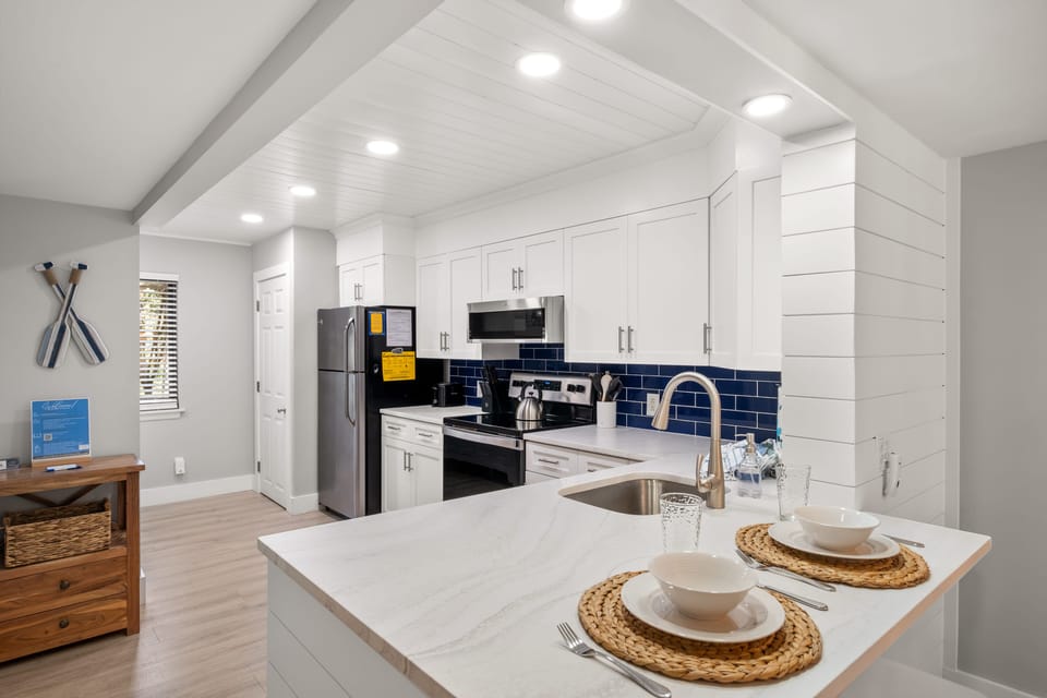 Seating at the new kitchen quartz counter