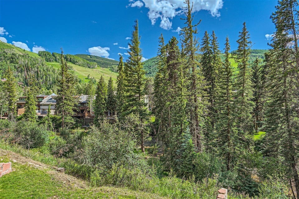 Views from deck to Golden Peak Vail Ski Resort