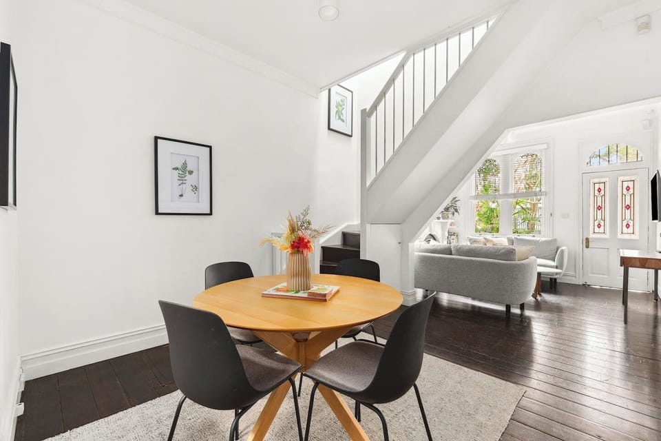 Enjoy a meal at home around the dining table or use this space for setting up a laptop if you’re on a working holiday.
