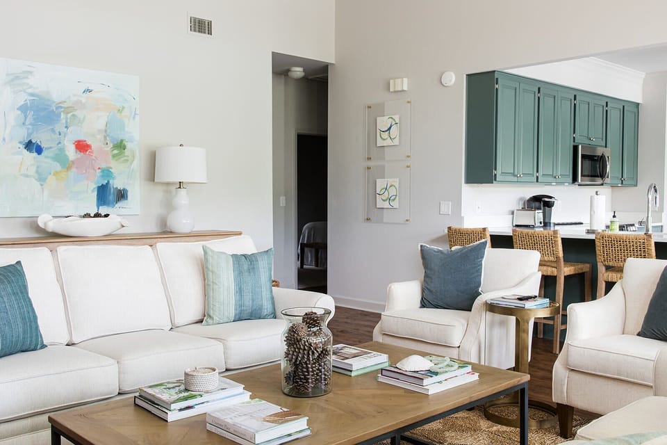 Comfortable and stylish living room seating is perfect for visting 