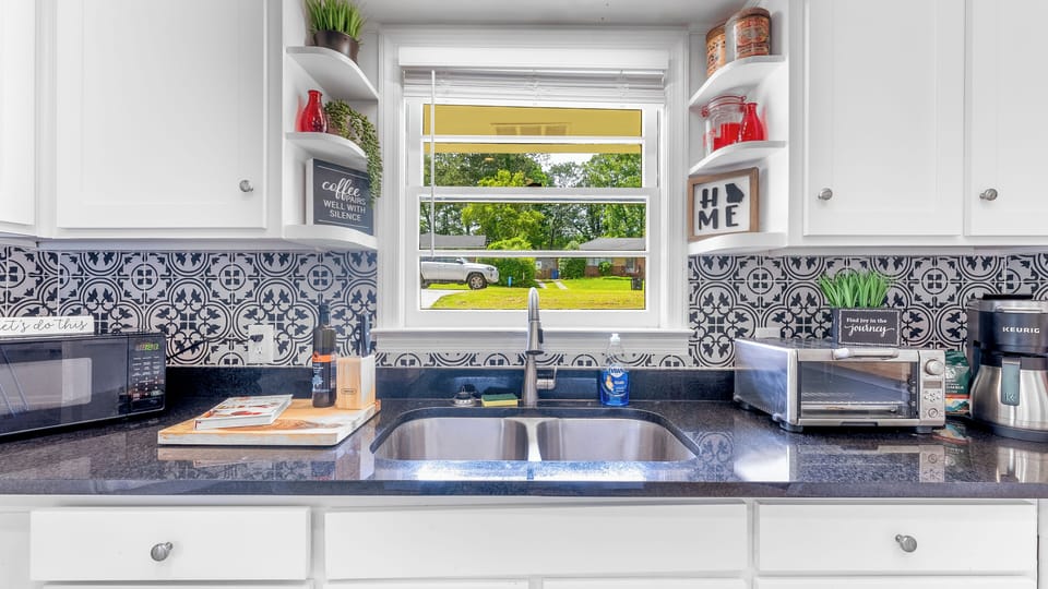 A full kitchen awaits you for your convenience