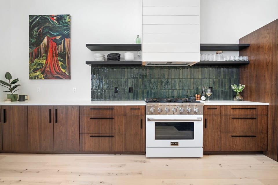 Large thoughtfully stocked chef's kitchen