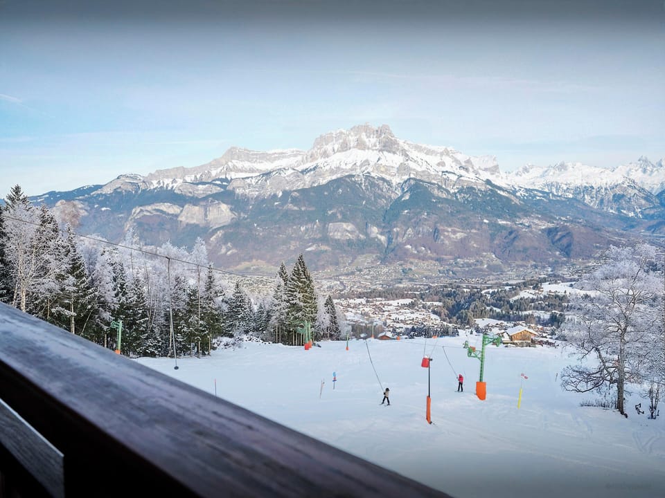 Winter view on the slopes