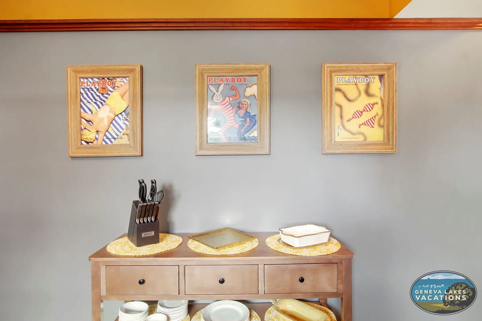 Kitchen with utensils and dinnerware