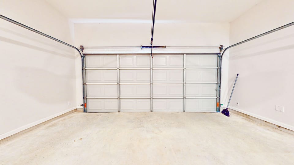 Spacious two car garage
