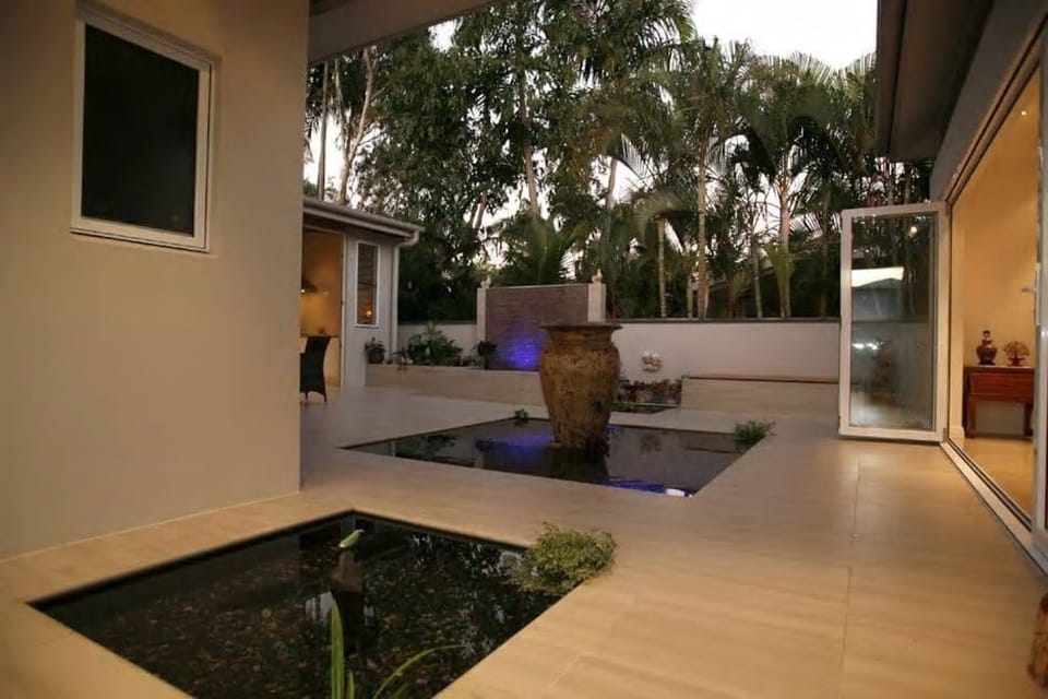 Internal courtyard with fish ponds