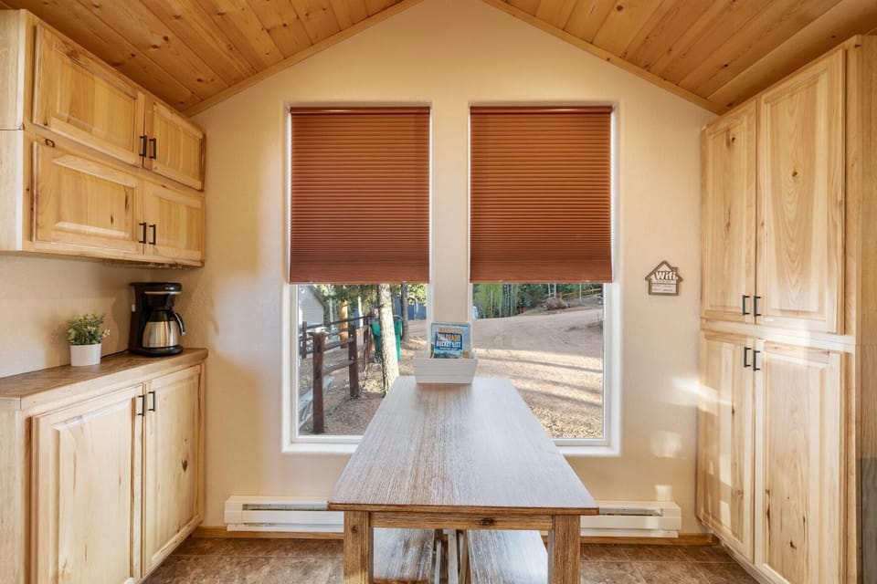 House 1 - Kitchen eating area.  Kitchen table seats 4 people