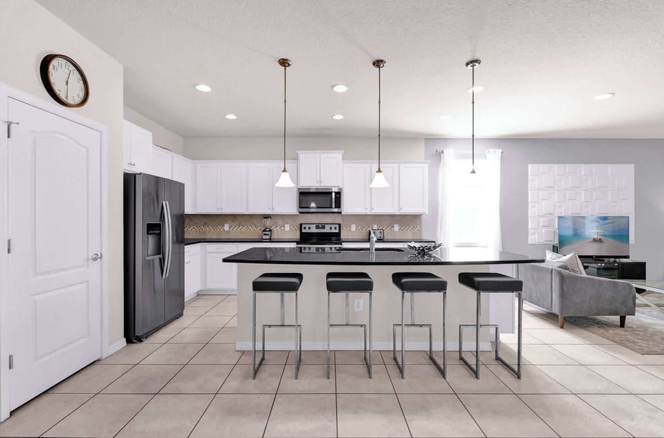 Kitchen Area with Bar Stool Seating
